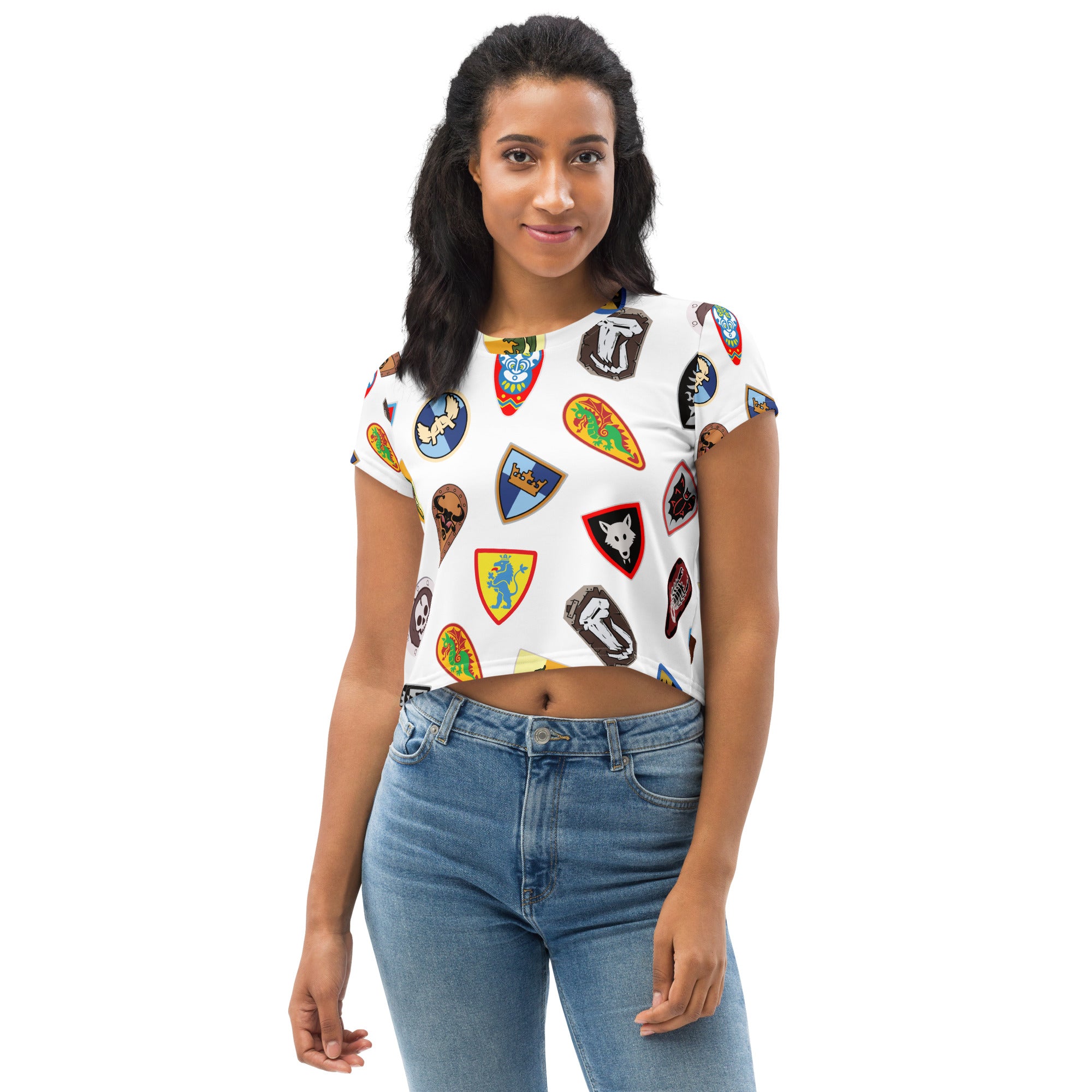 Girls Becco Crop T-Shirt ALL OVER PRINT