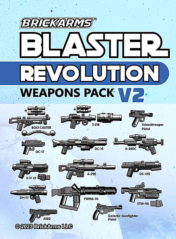 Brickarms Blaster Weapons Pack for Building Minifigures