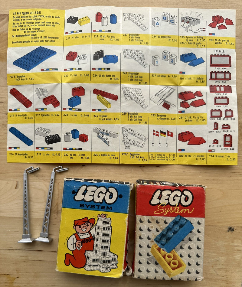Lego Systems Vintage Lot Set 233, 231 Advertising Instructions Paper