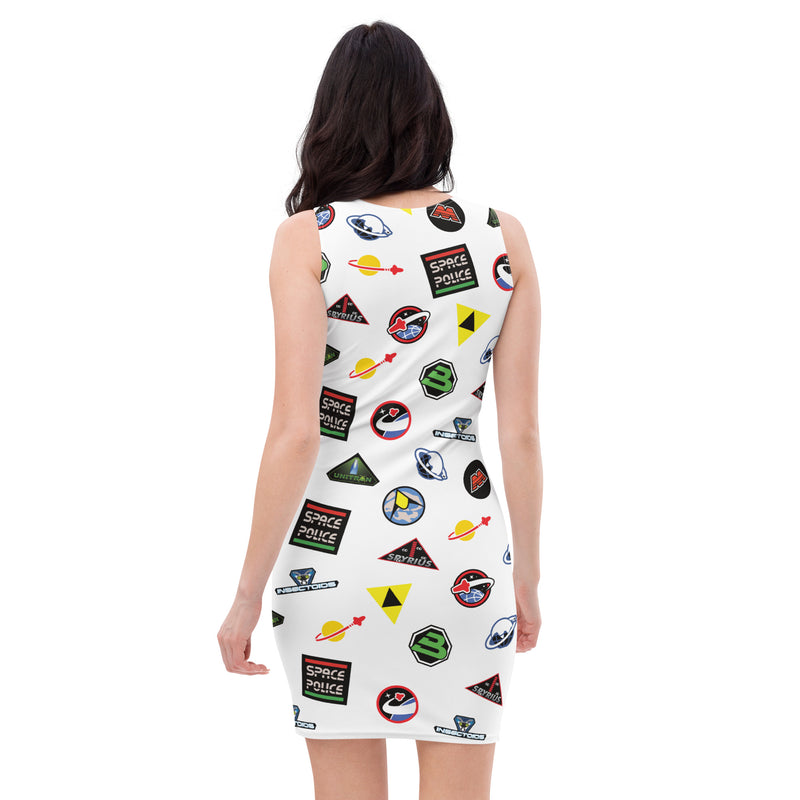 Vintage Space Planet Bodycon dress