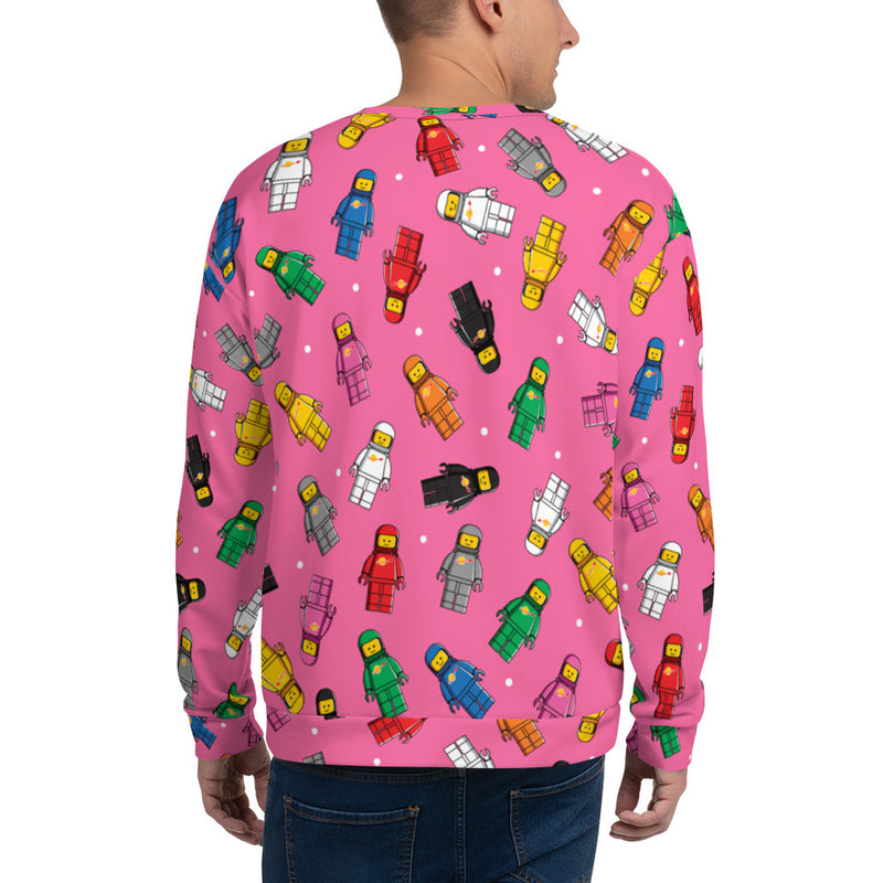 Spaceman Pink Unisex Sweatshirt