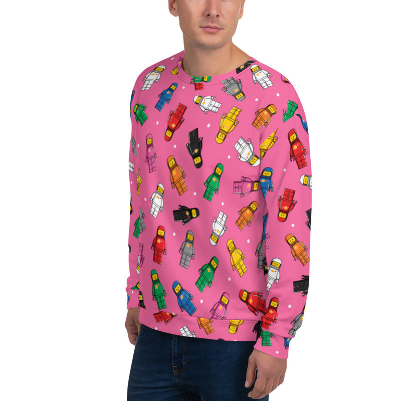 Spaceman Pink Unisex Sweatshirt