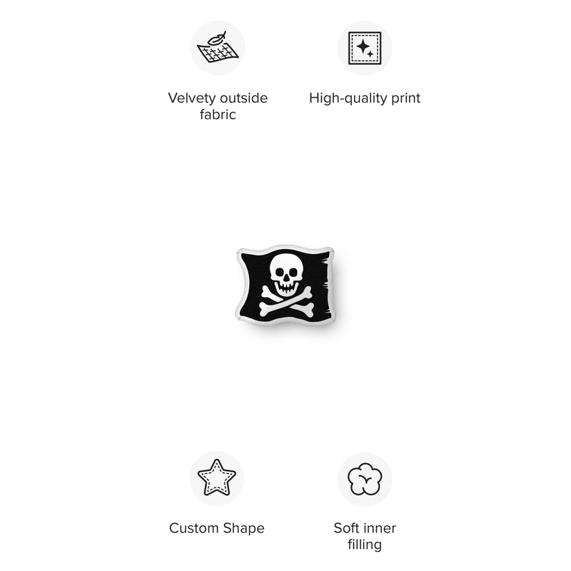 Jolly Rogers Skeleton Pirate Crossbones Flag Custom-shaped pillow