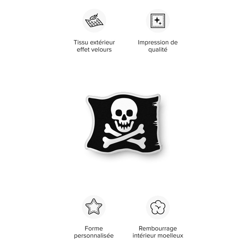 Jolly Rogers Skeleton Pirate Crossbones Flag Custom-shaped pillow