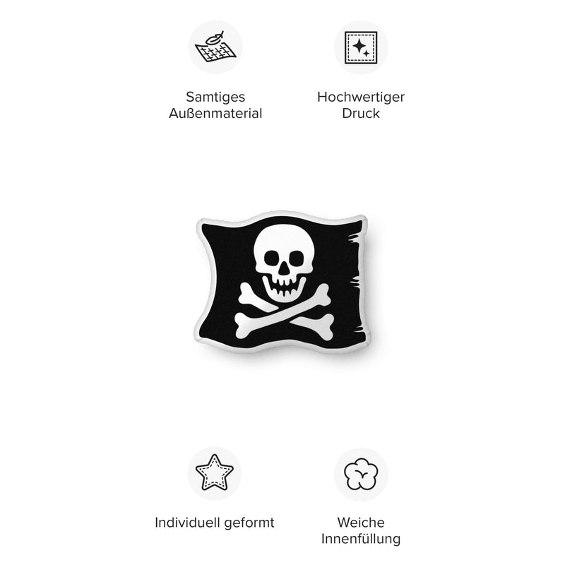 Jolly Rogers Skeleton Pirate Crossbones Flag Custom-shaped pillow