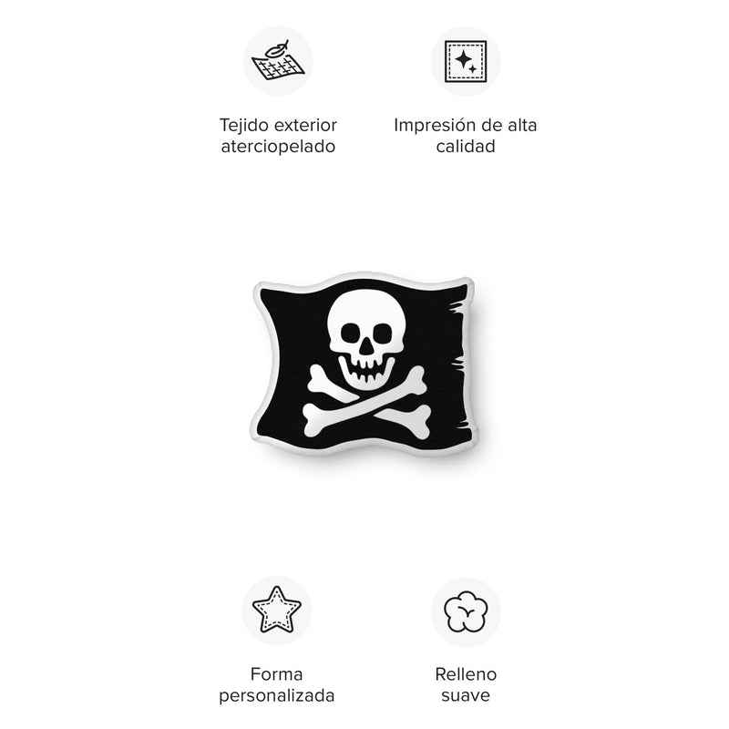 Jolly Rogers Skeleton Pirate Crossbones Flag Custom-shaped pillow