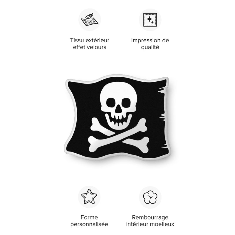 Jolly Rogers Skeleton Pirate Crossbones Flag Custom-shaped pillow