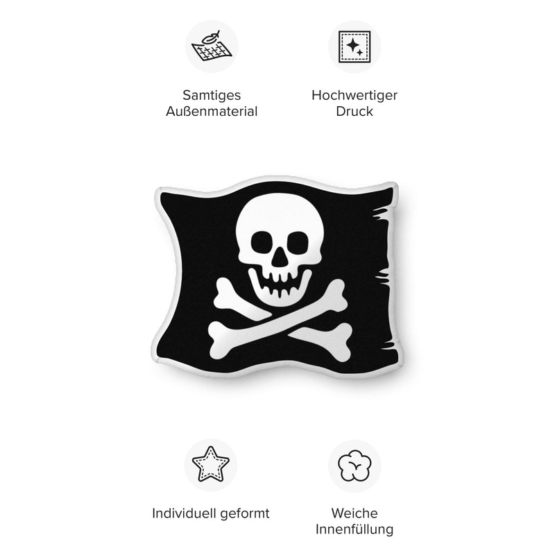 Jolly Rogers Skeleton Pirate Crossbones Flag Custom-shaped pillow