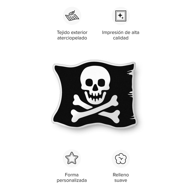 Jolly Rogers Skeleton Pirate Crossbones Flag Custom-shaped pillow