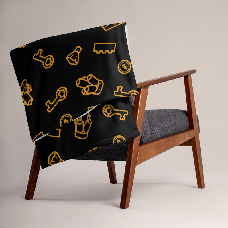 Gold Brick Treasures Throw Blanket