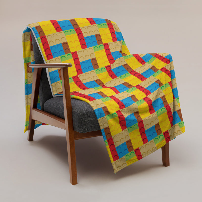 Building Bricks Pattern Throw Blanket