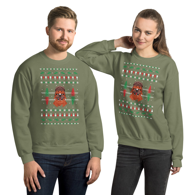 Ugly Christmas Holiday Furrball Unisex Sweatshirt Sweater 2