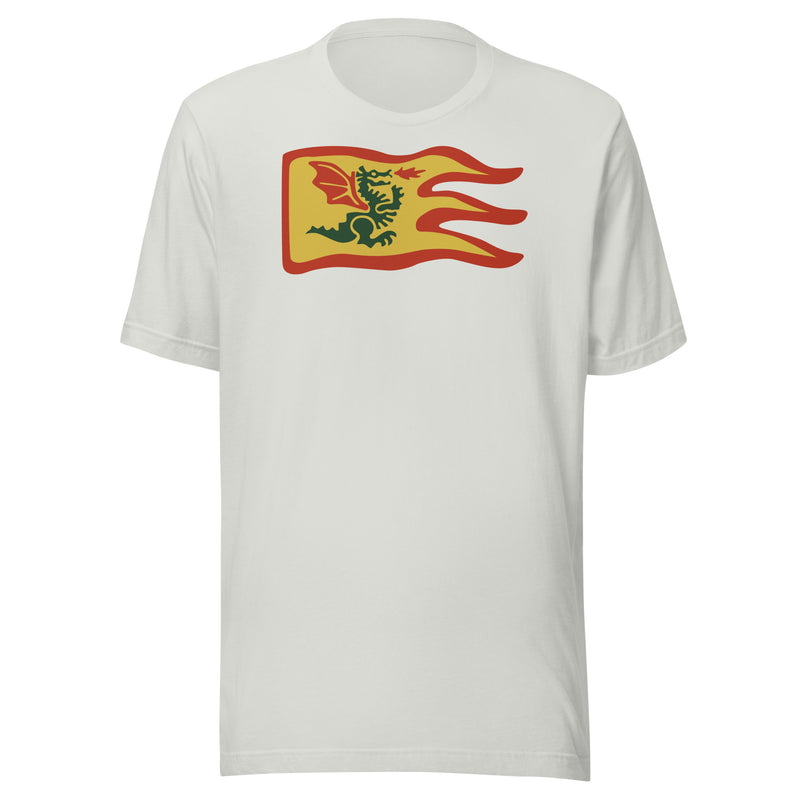 Vintage Castle Dragon Fire Flag Unisex t-shirt