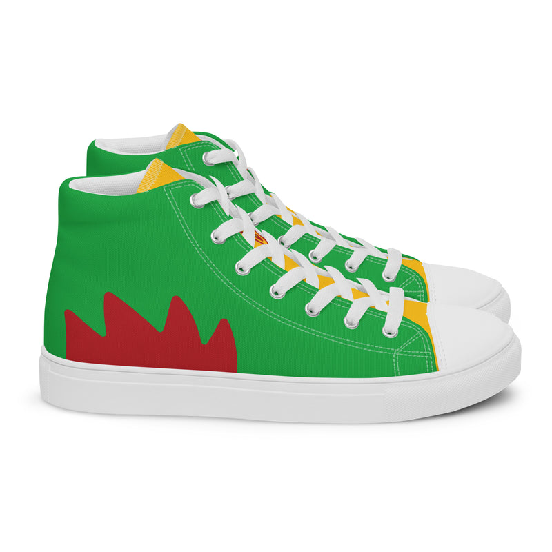 Vintage Castle Dragon 3 Shield Women’s high top canvas shoes