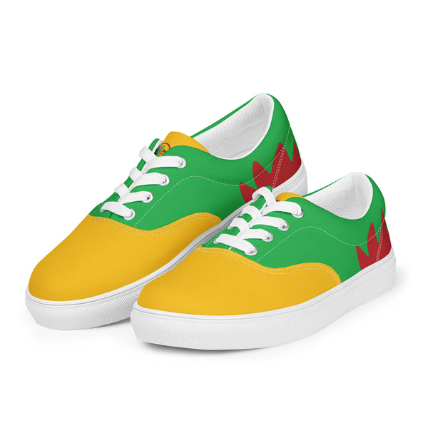 Vintage Castle Dragon 3 Shield Women’s Lace-Up Canvas Shoes