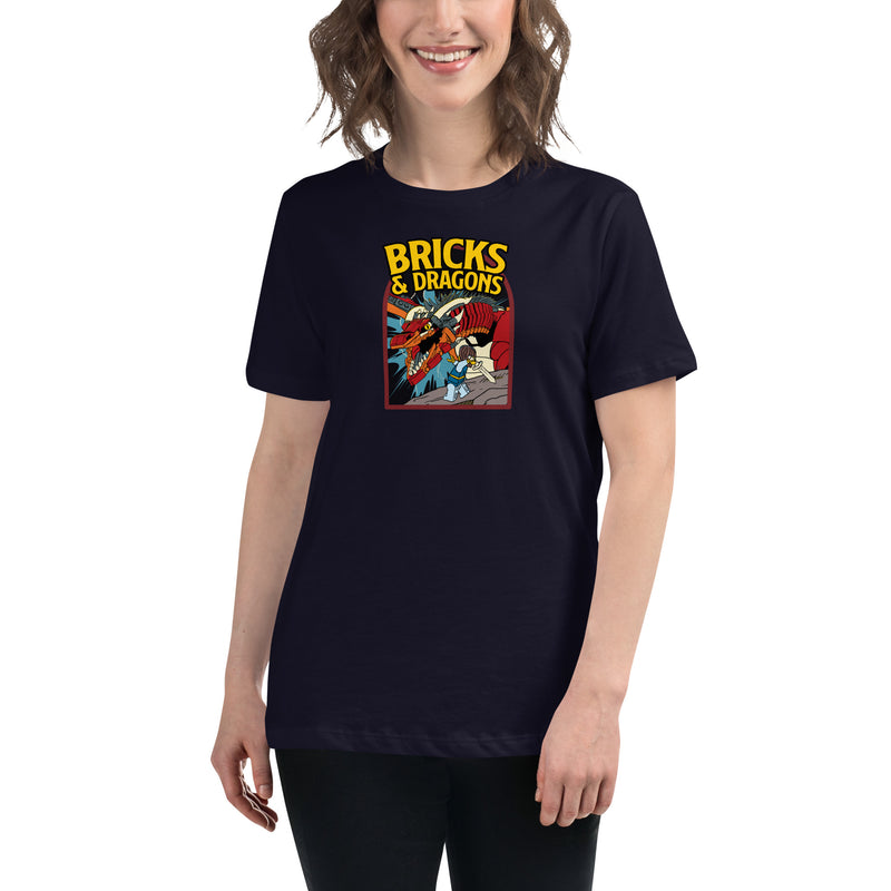 Bricks And Dragons Minifigure Women's Relaxed T-Shirt