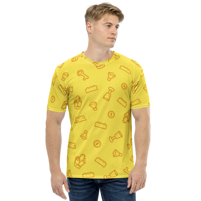 Treasure Gold All-Over Print Men's Crew Neck T-Shirt